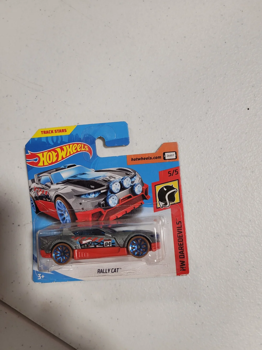 Hot Wheels Rally Cat Kids Toy Car - Blue & Red